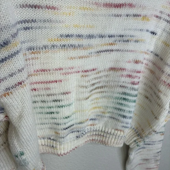 Urban Outfitters Wool Sweater, Small, Ivory Cropped, Chunky Knit - Picture 9 of 11